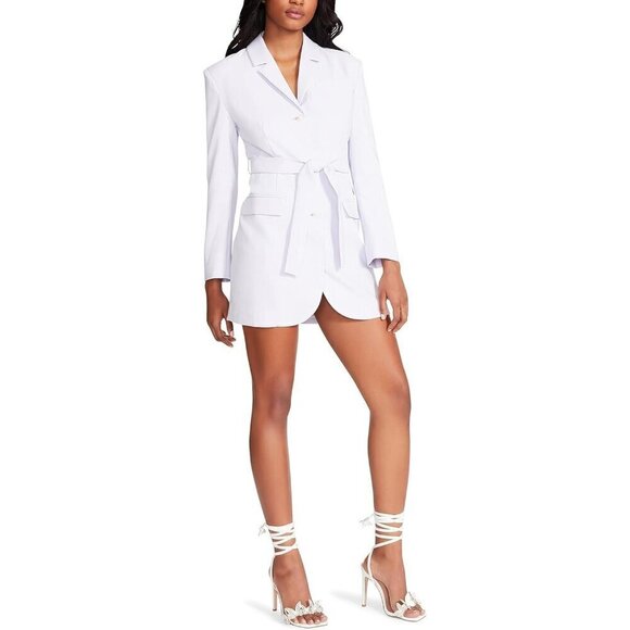 Steve Madden Laila Dress in Light Lilac Small New Womens Jacket Blazer - Picture 11 of 12